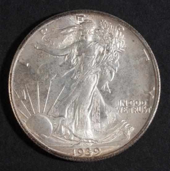 Appraisal: Three United States walking Liberty type silver half dollars -D