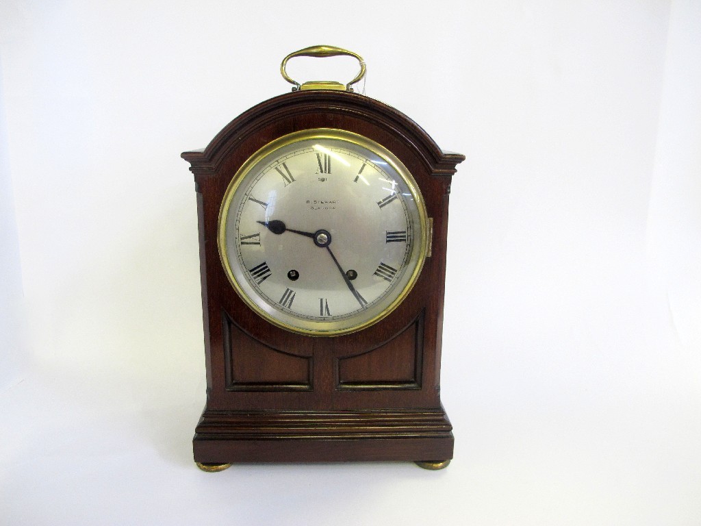 Appraisal: Mahogany cased mantle clock marked R Stewart Glasgow