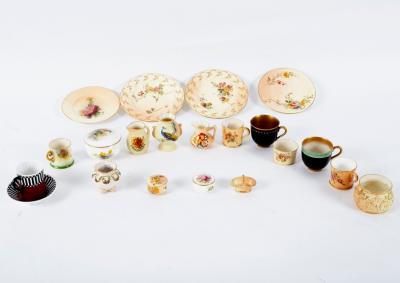 Appraisal: A collection of Royal Worcester including circular jar and cover