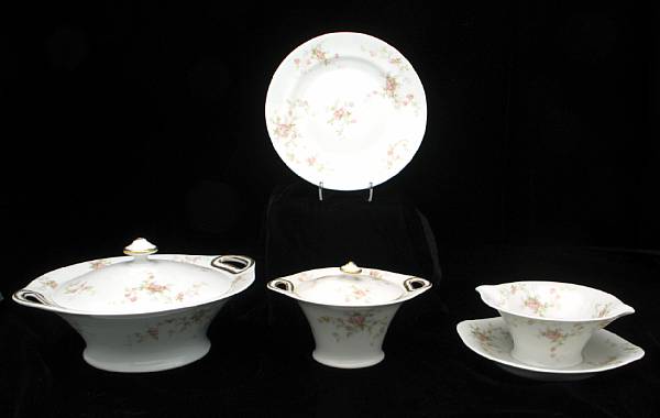 Appraisal: A Haviland porcelain partial dinner service comprising a tureen sugar