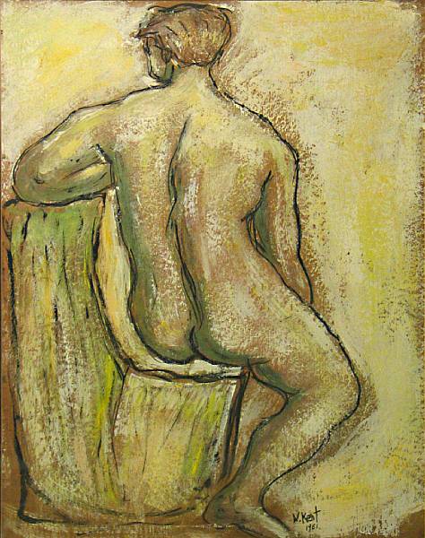 Appraisal: William Kent American born Untitled Seated nude signed and dated