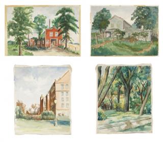 Appraisal: Collection of Early th C Watercolor Landscapes Alan Meiers American