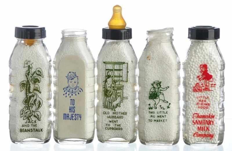 Appraisal: Lot of Fairytale Baby Milk Bottles Description This is a