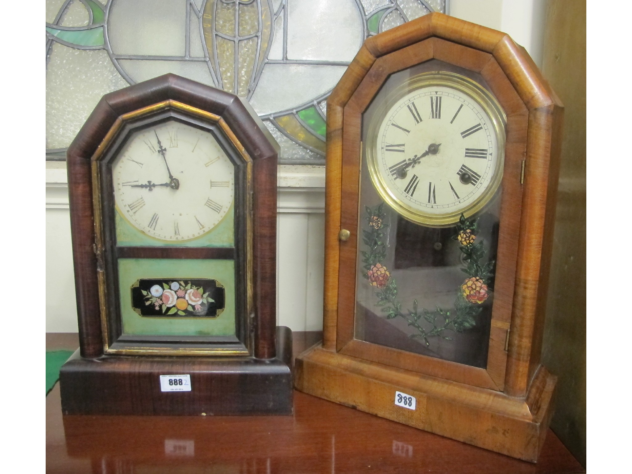 Appraisal: Two late Victorian American mantel clocks