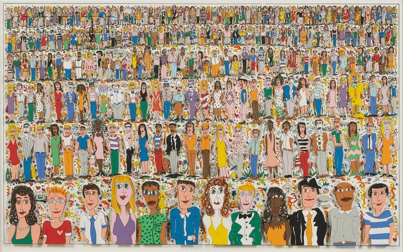 Appraisal: James Rizzi American b People edition of Signed titled numbered