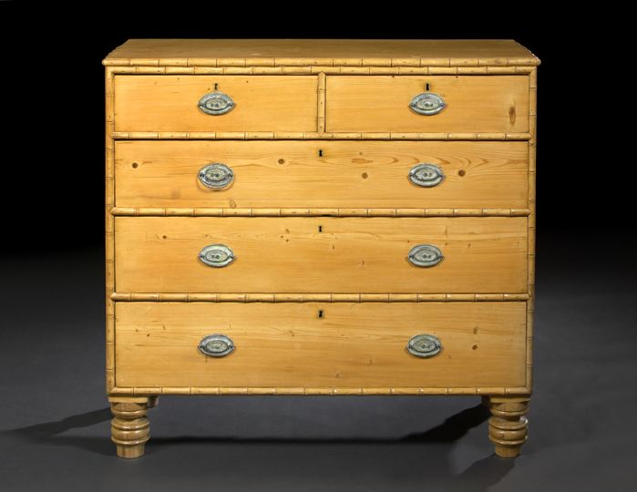 Appraisal: Victorian Pine Chest third quarter th century the rectangular top