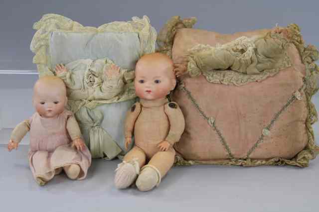 Appraisal: LOT OF TWO AM ''DREAM BABIES'' ''PUPPET PILLOWS'' Included are