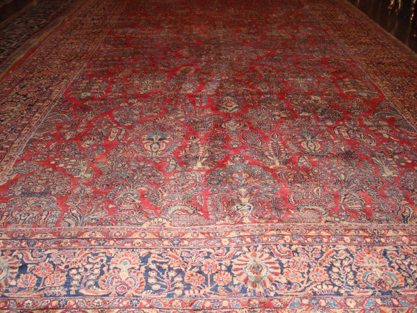 Appraisal: Artist Title Beautiful Saruk carpet Date c Medium rug Dimensions