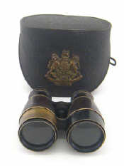 Appraisal: Militaria - An officer's leather binoculars case of the Royal