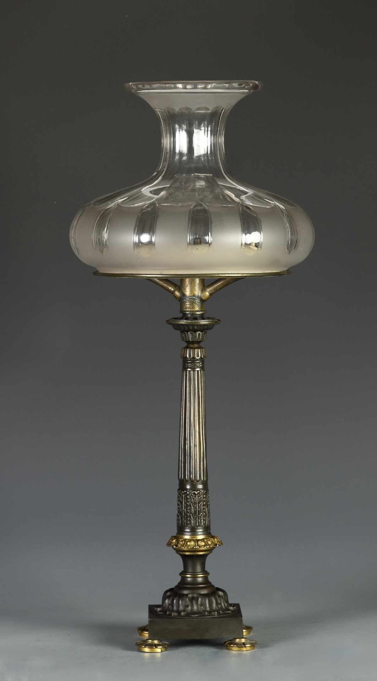 Appraisal: Period Sinumbra Lamp Clark Coit Cargill NY Patinated brass gilt