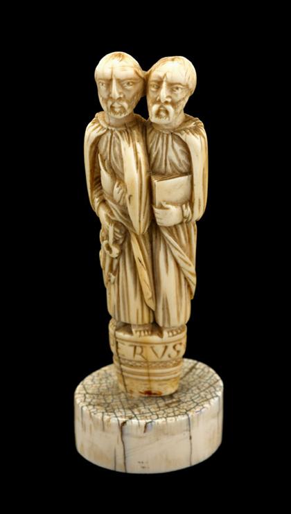 Appraisal: Ivory figure of Sts Peter and Mark th th century