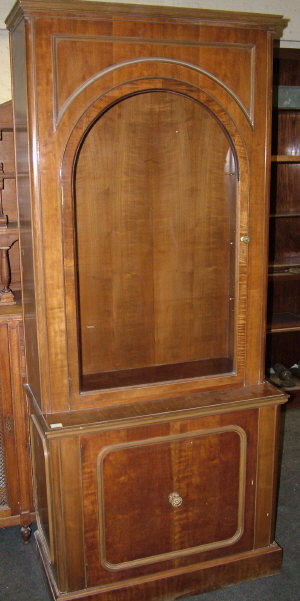 Appraisal: A pair of mahogany display cabinets th century with moulded