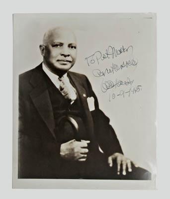 Appraisal: W C Handy Lionel Hampton signed photographs sepia toned photo