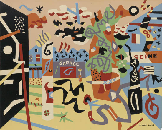 Appraisal: STUART DAVIS after Report from Rockport Color screenprint circa x