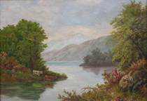 Appraisal: American School Oil Painting circa th Century Hudson River Valley