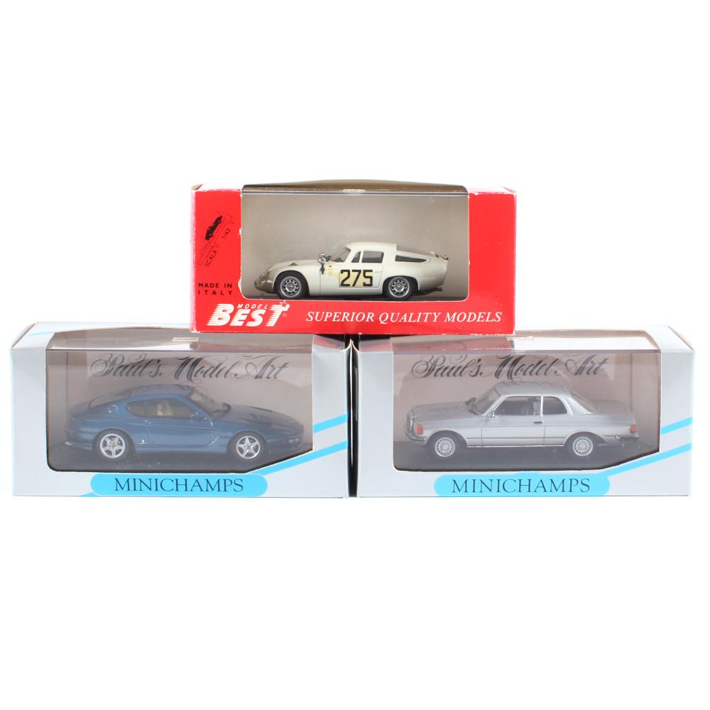 Appraisal: PAULS MODEL ART MINICHAMPS BEST MODEL SCALE DIECAST CARS Pauls