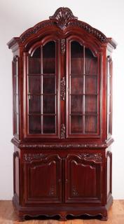 Appraisal: Continental Style Mahogany Display Cabinet Continental style display cabinet with