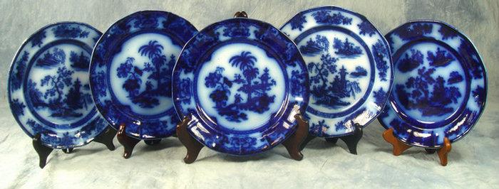 Appraisal: Staffordshire blue transfer Chapoo pattern plates by T R-B to