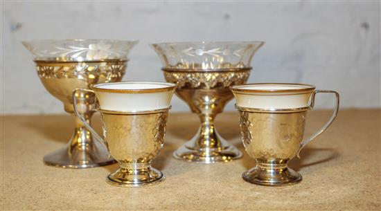 Appraisal: Sale Lot A Set of Twelve Silver Dessert Cups International