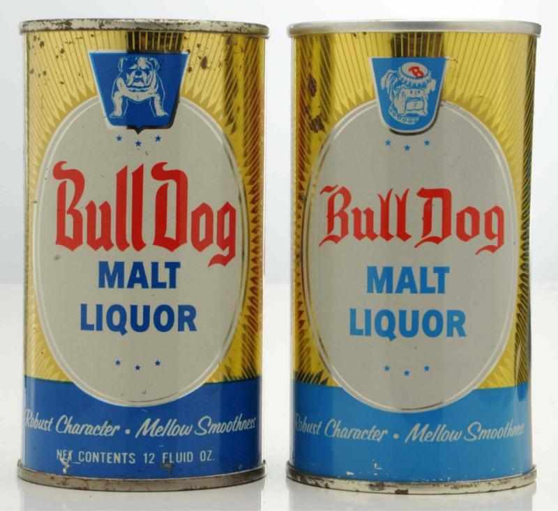 Appraisal: Bull Dog Malt Liquor Juice Tab Zip Top Cans Both