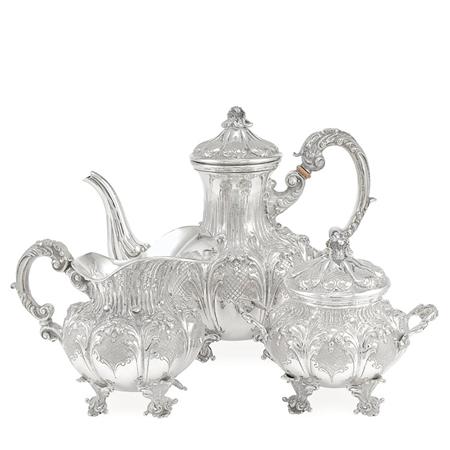 Appraisal: Continental Silver Tea Service Estimate -