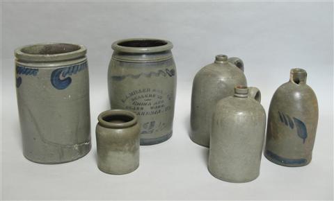 Appraisal: FOUR ALEXANDRIA STONEWARE PIECES The first circa the remaining late