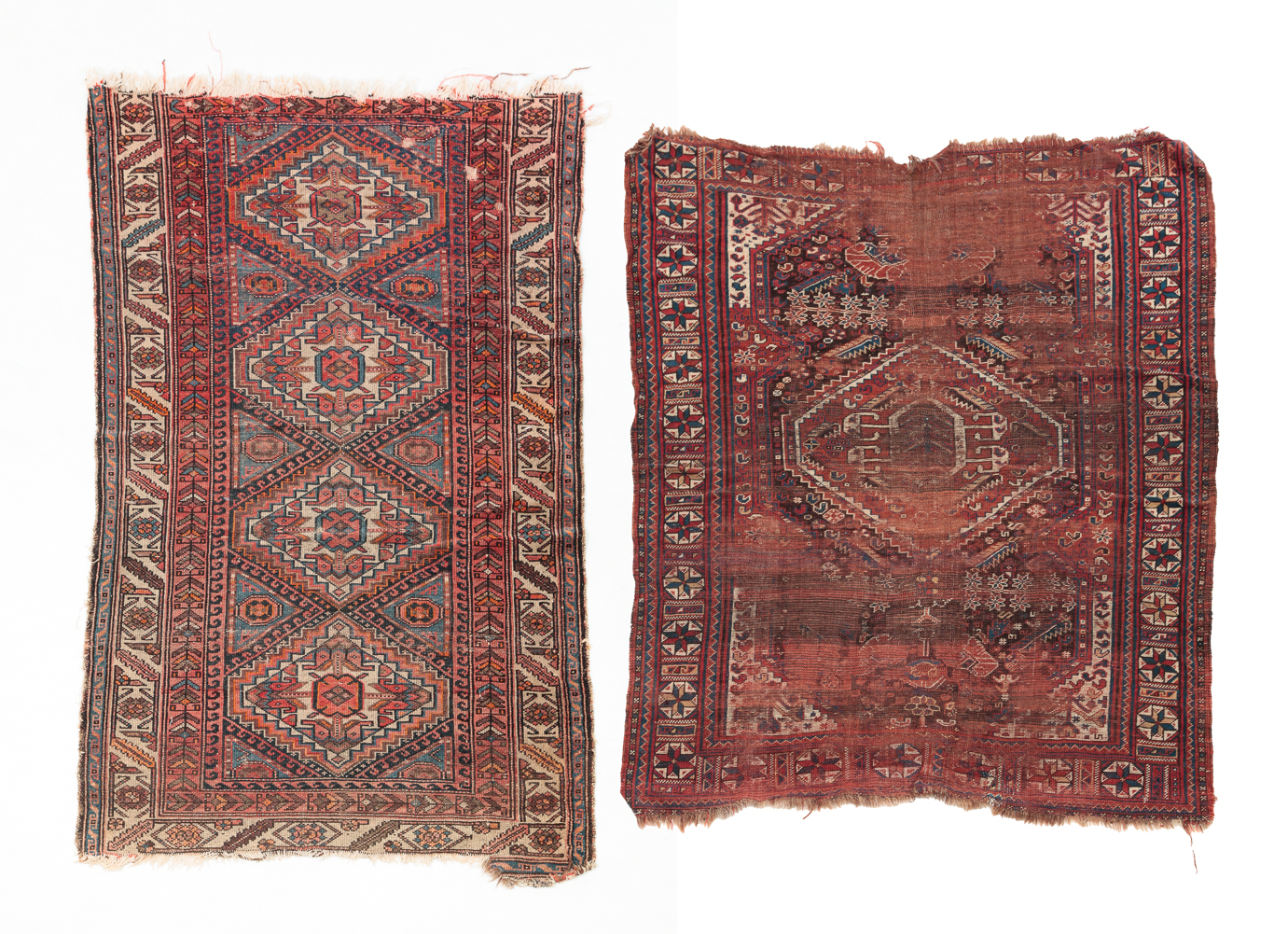 Appraisal: TWO QASHQAI AND KURDISH RUGS Early th century Southwest Persian