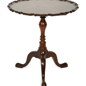 Appraisal: A George III Style Mahogany Tilt-Top Tea Table th Century