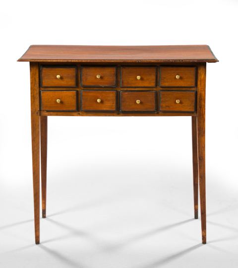 Appraisal: Provincial Mahogany Work Table Collector's Cabinet in the Hepplewhite style