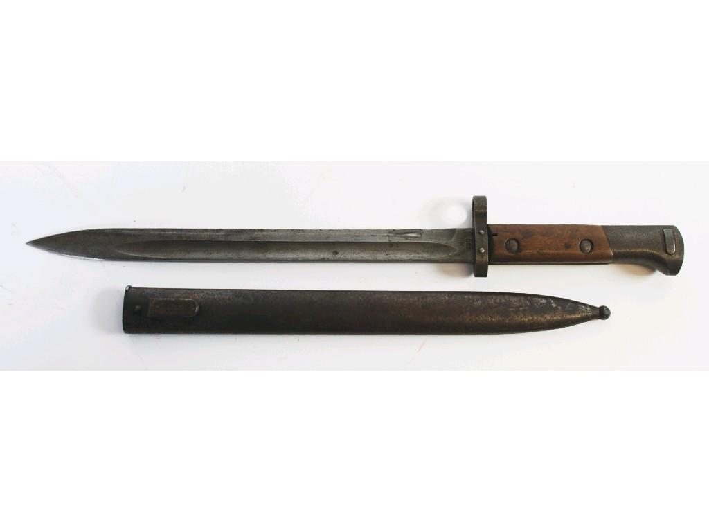 Appraisal: CZECHOSLOVAKIAN MODEL VZ- BAYONET circa with single edge fullered blade