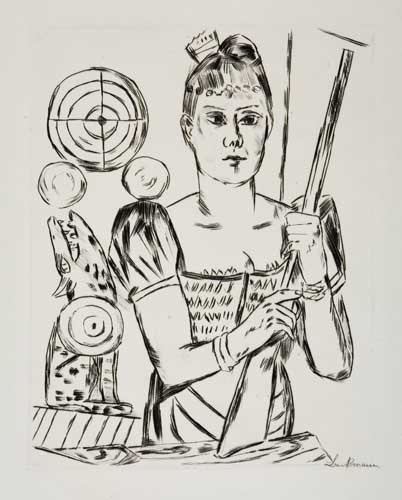 Appraisal: MAX BECKMANN Schiessbude Drypoint x mm x inches full margins