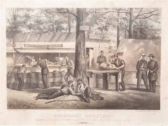 Appraisal: Civil War Camp View ''Commissary Department Encampment of Mass th