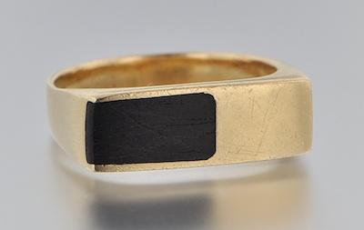 Appraisal: A Rare Ed Wiener k Gold and Wood Ring k