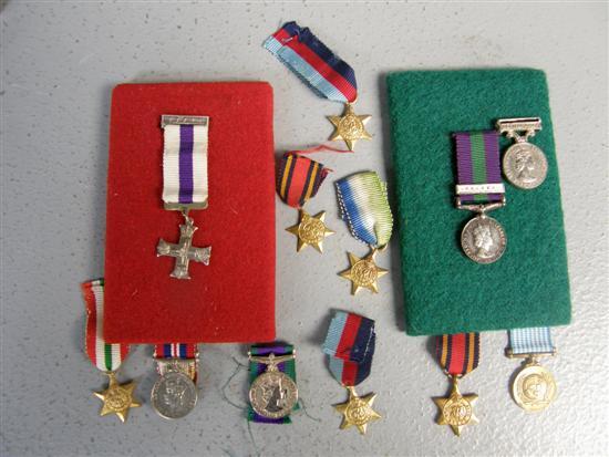 Appraisal: Collection of twelve miniature medals Military Cross two Elizabeth II