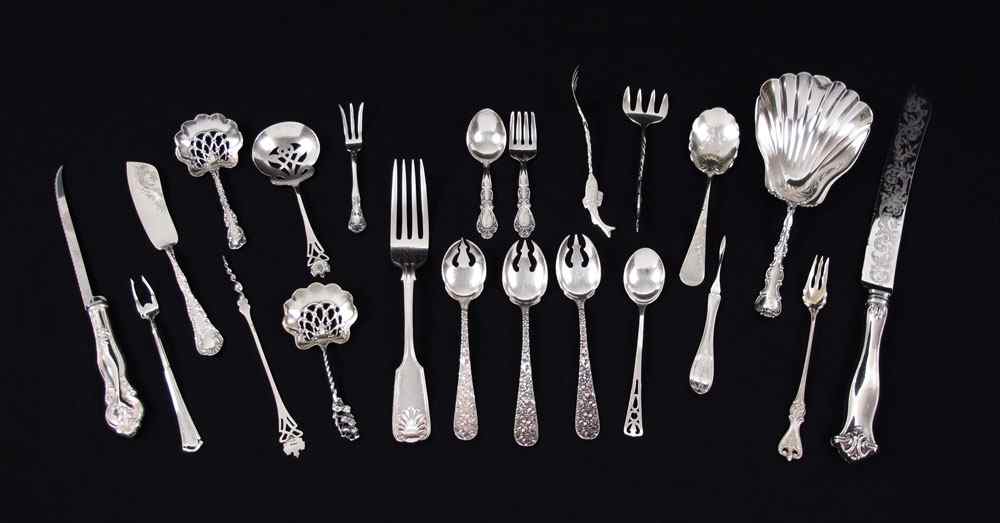 Appraisal: PIECE COLLECTION OF ESTATE STERLING SILVER PIECES An assembled collection