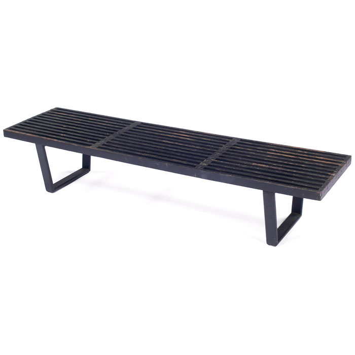 Appraisal: George Nelson Platform bench by Herman Miller s ebonized birch