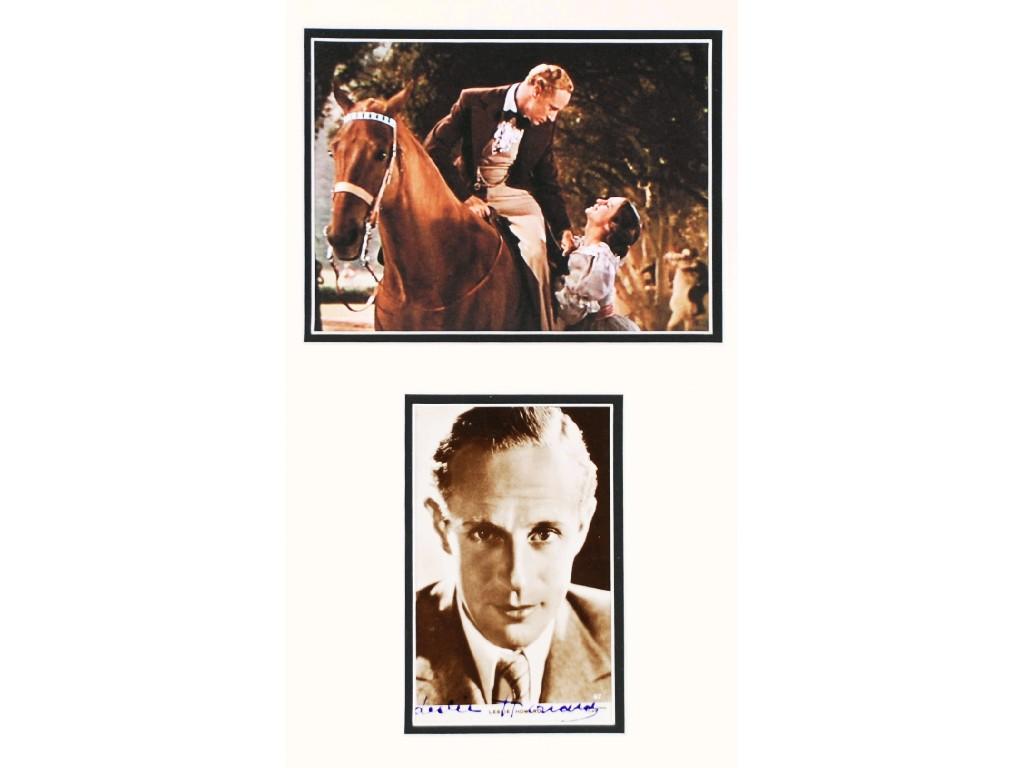 Appraisal: LESLIE HOWARD SIGNED FIRST NATIONAL FILMS PHOTOGRAPHIC PORTRAIT framed together