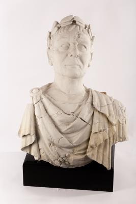 Appraisal: A plaster bust of Julius Caesar cm high Note A