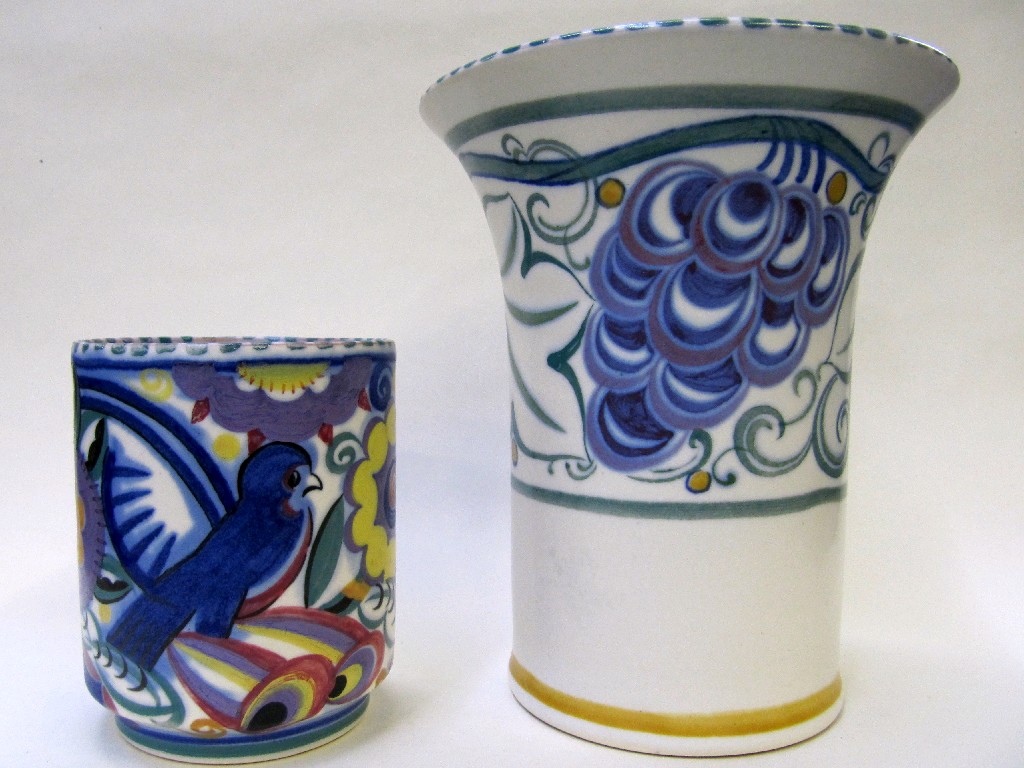 Appraisal: Carter Stabler Adams vase and a Poole vase decorated with