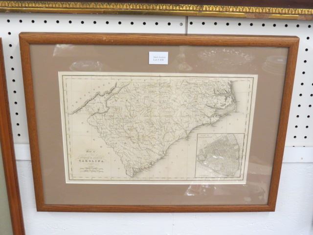 Appraisal: Early Map of North and South Carolina by Fenner Sears