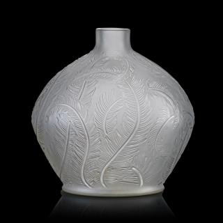 Appraisal: LALIQUE Plumes vase LALIQUE Plumes vase France des M p