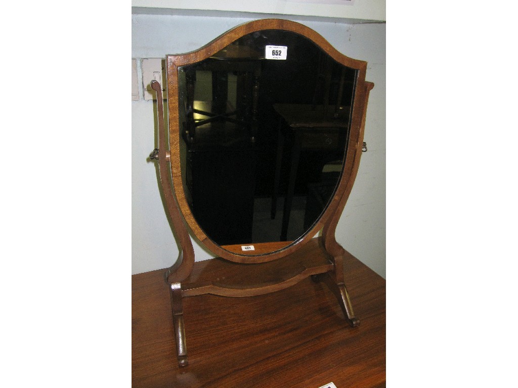 Appraisal: Mahogany toilet mirror