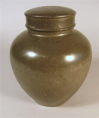 Appraisal: Japanese metal tea caddy th th century