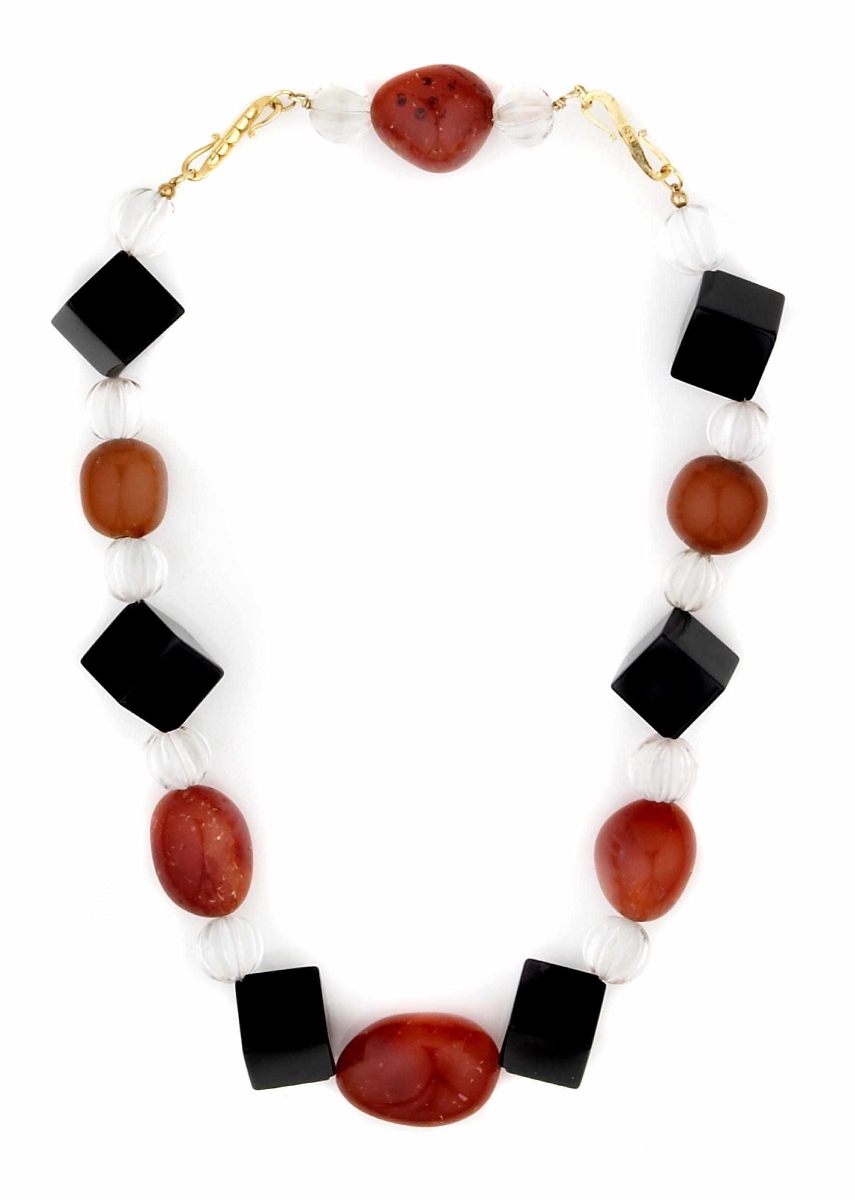 Appraisal: Tony Duquette - sA black hardstone carnelian copal amber and