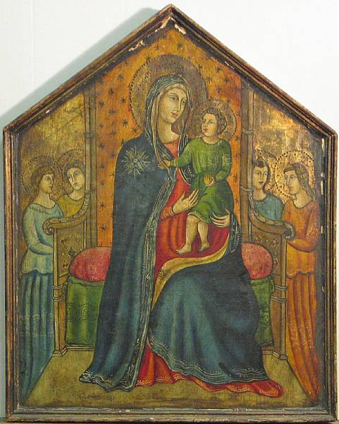 Appraisal: Italian School th th Century Madonna and child with attendant