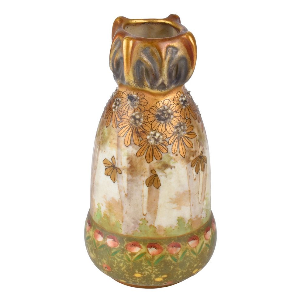 Appraisal: Turn Teplitz Amphora Vase Riessner Stellmacher Kessel Turn Teplitz Amphora