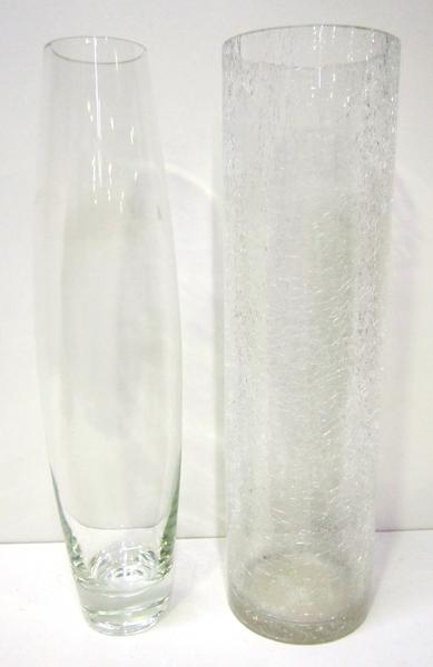 Appraisal: TWO GLASS VASES TWO GLASS VASES No Entry