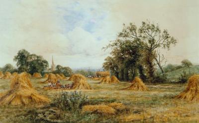 Appraisal: HENRY J KINNAIRD fl - Cutting the Corn Sussex and