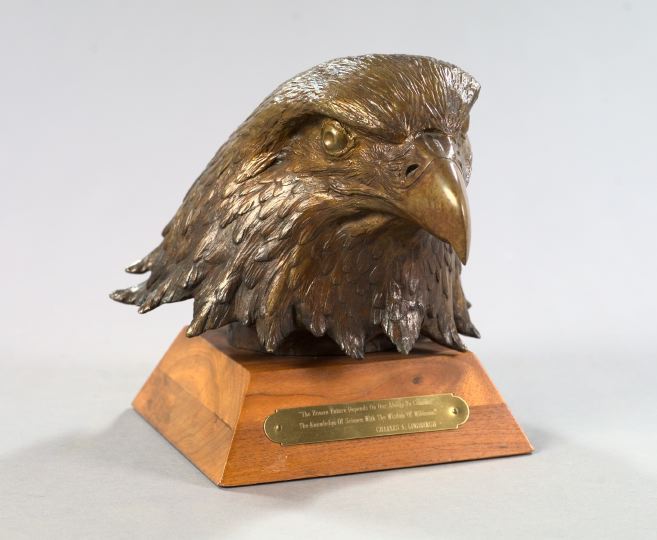 Appraisal: William H Turner American b patinated bronze head of an