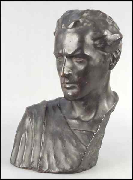 Appraisal: PATINATED BRONZE BUST OF A MAN Stamped ''Yon MacLood ''